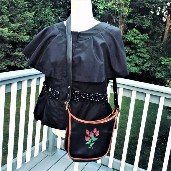 COACH Legacy Rare 1995 Style 9950 Vintage Crossbody Leather Hand Painted Bag - Picture 3 of 7